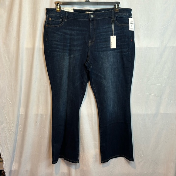 NWT Warp &‎ Weft Blue Dark Wash Portland Boot Cut Jean in Size 22W - Picture 2 of 13